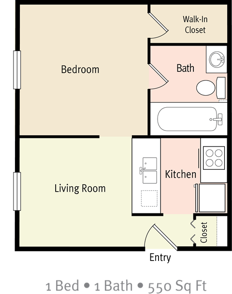 Shoreview1Bd 1Bth 550F